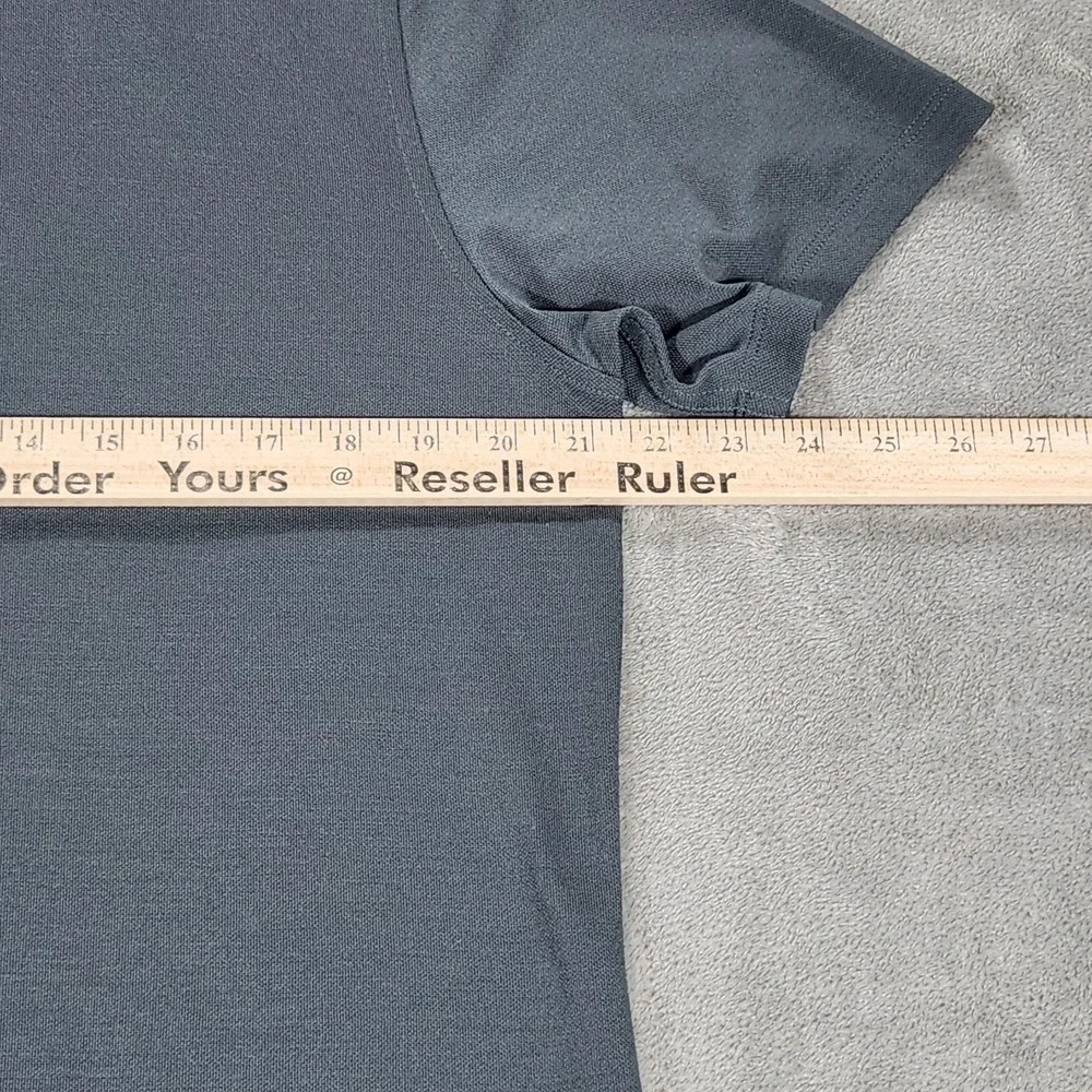 Unbound Merino Polo Shirt Mens Large Gray Solid Merino Wool Blend Knit Casual